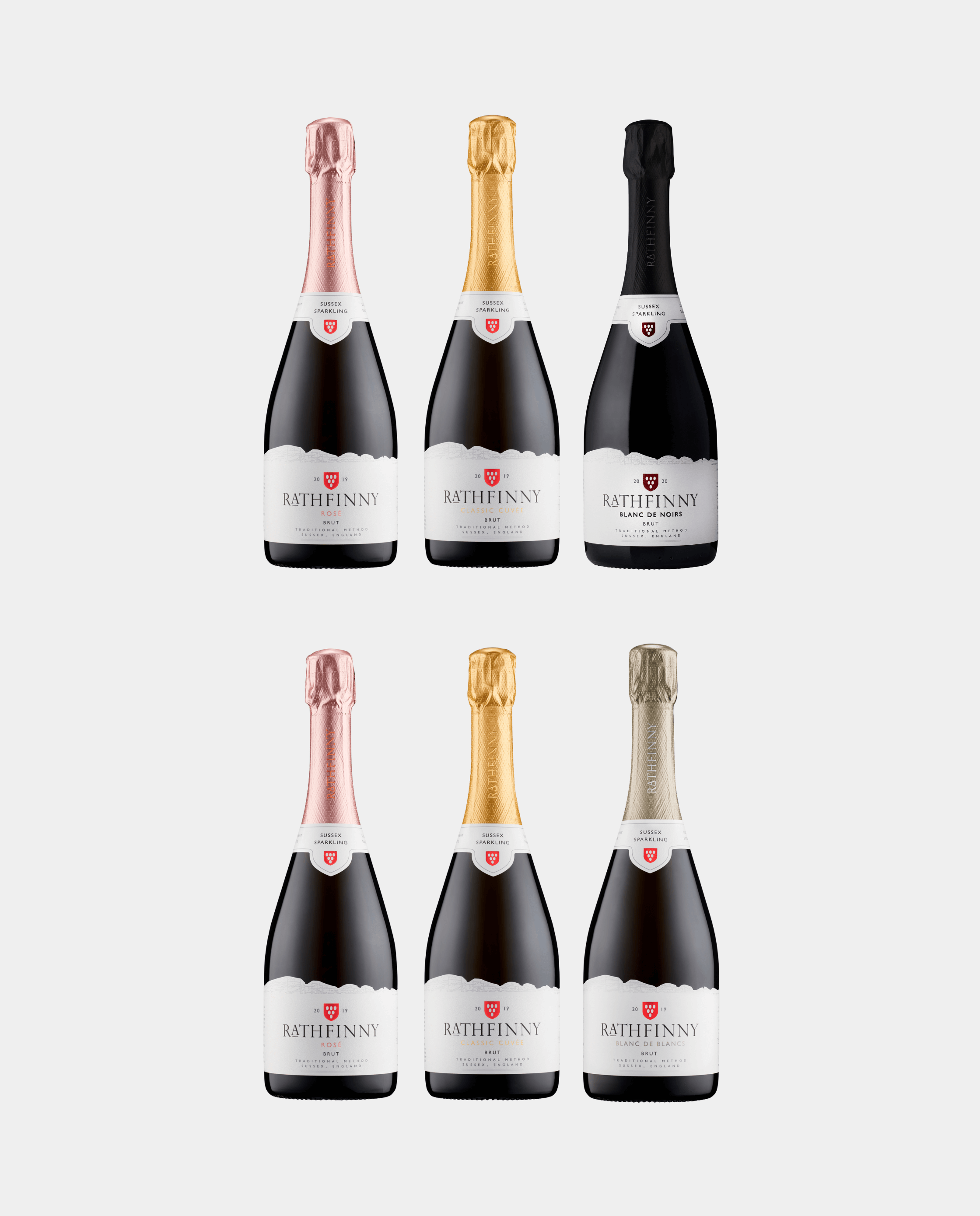 Rathfinny Christmas Case 6 Bottle Case 2019 Classic 2019 Rose 2019 Blanc de Blancs 2020 Blanc de Noirs